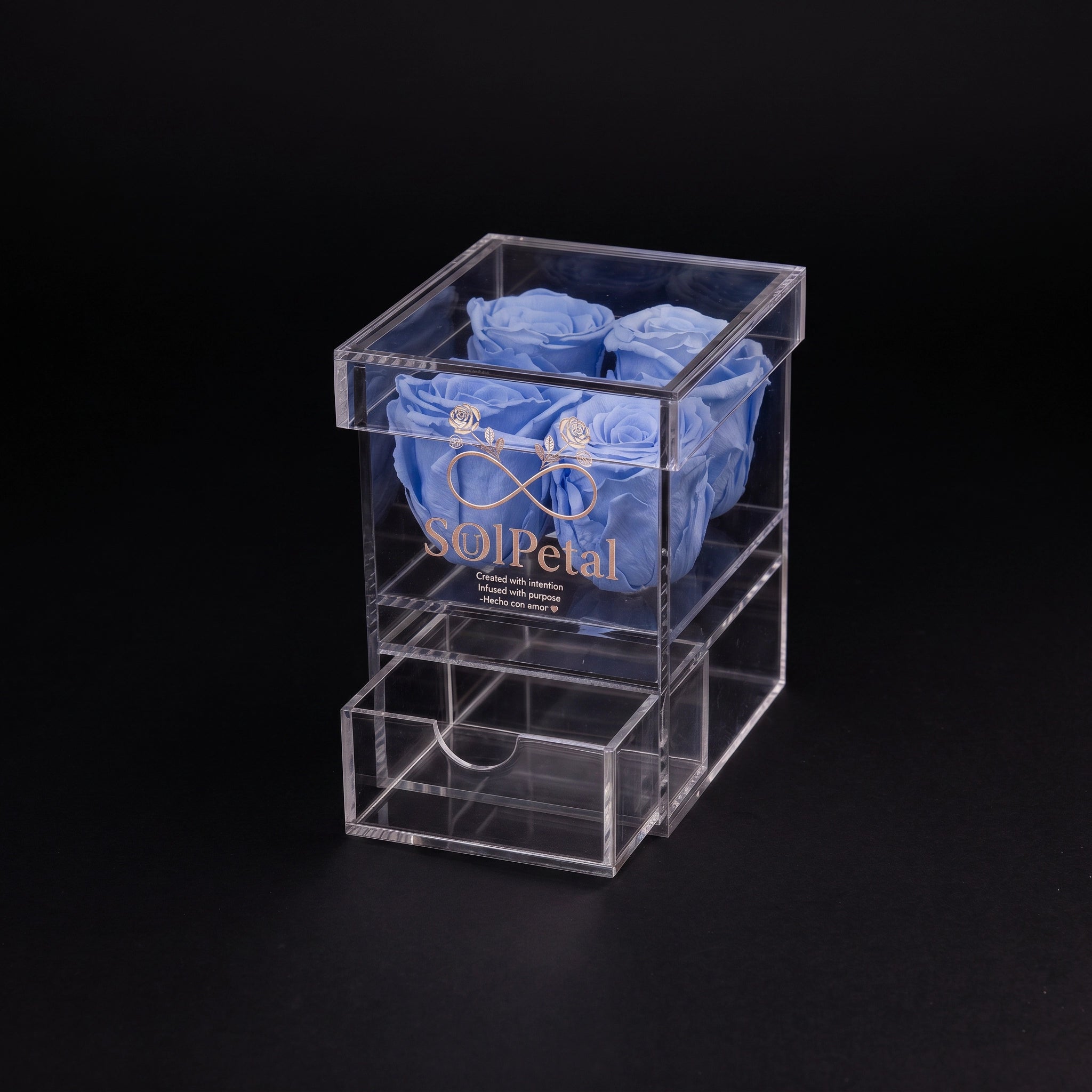 Acrylic Rose Box - 4 Roses