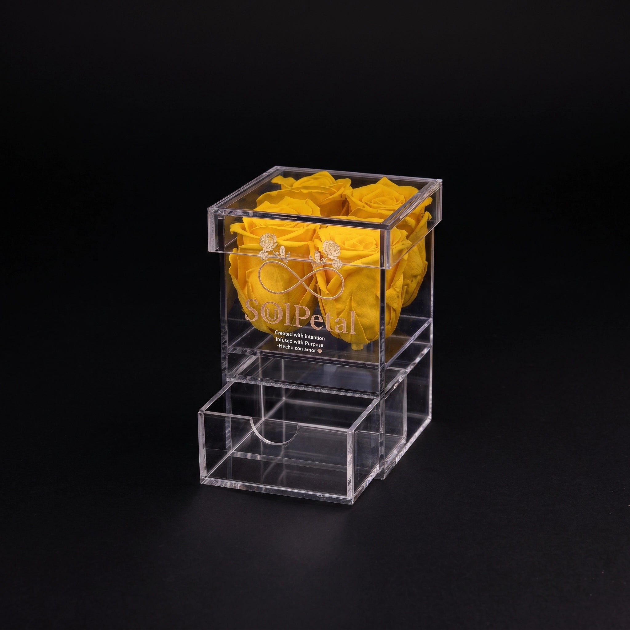 Acrylic Rose Box - 4 Roses
