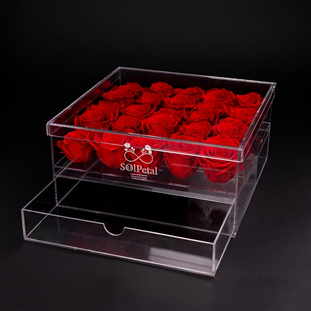 Acrylic Rose Box - 25 Roses