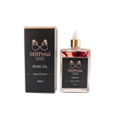 SouLPetal rose oil bottle and packaging on a white background